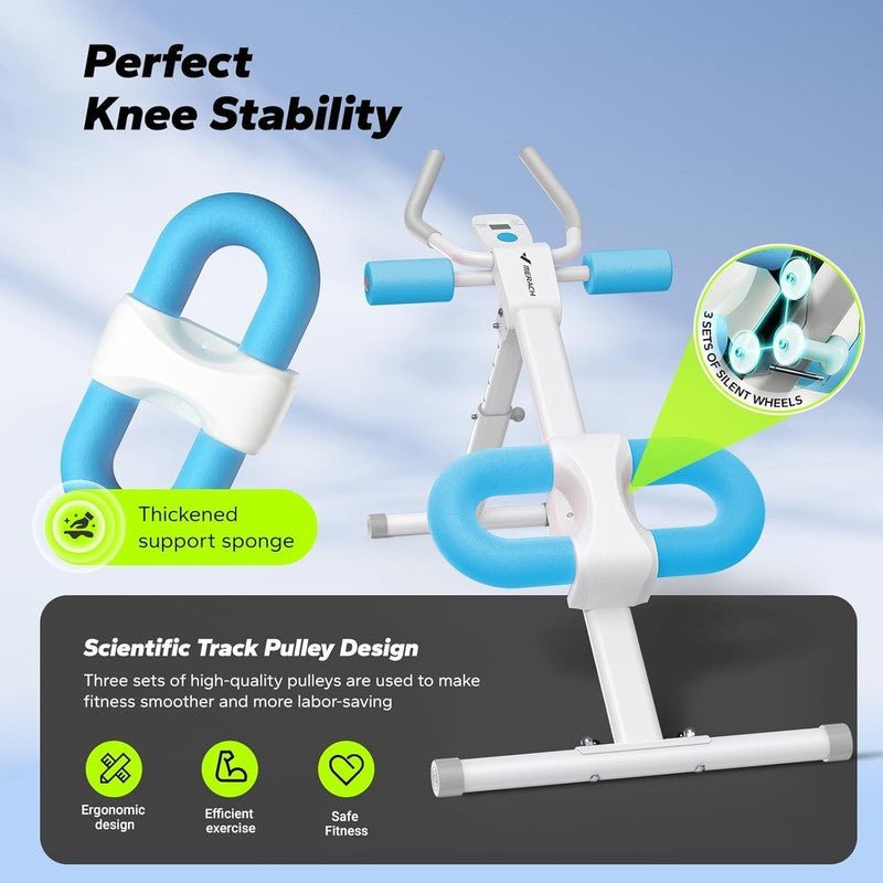 Adjustable Ab Machine for Abs Workout, Foldable Ab Trainer with Knee Protection6