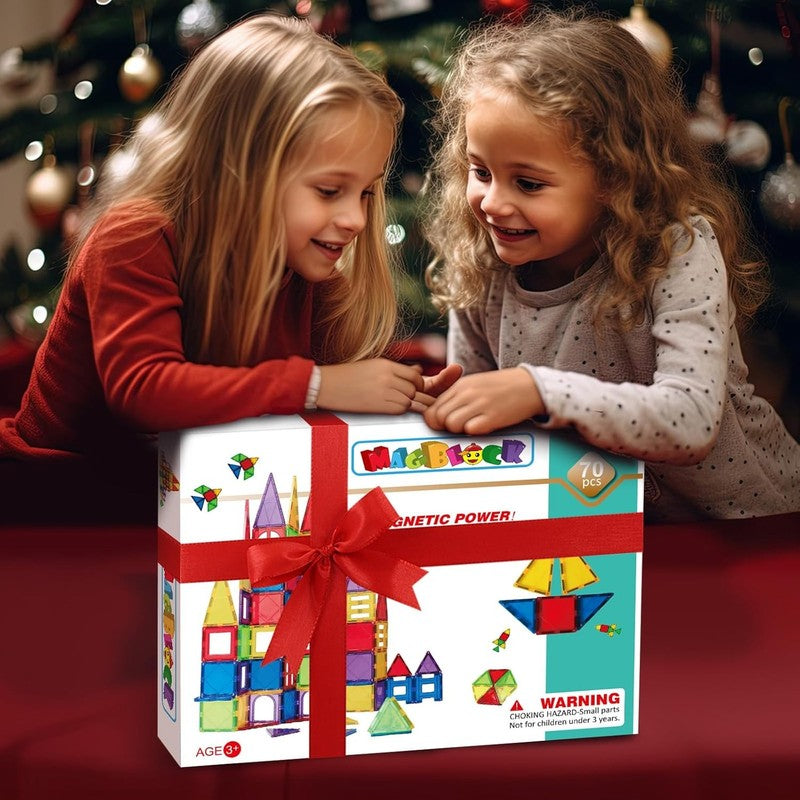 Magnetic Blocks - Magnetic Tiles Toys for Toddlers Kids Magnet Building Blocks P2