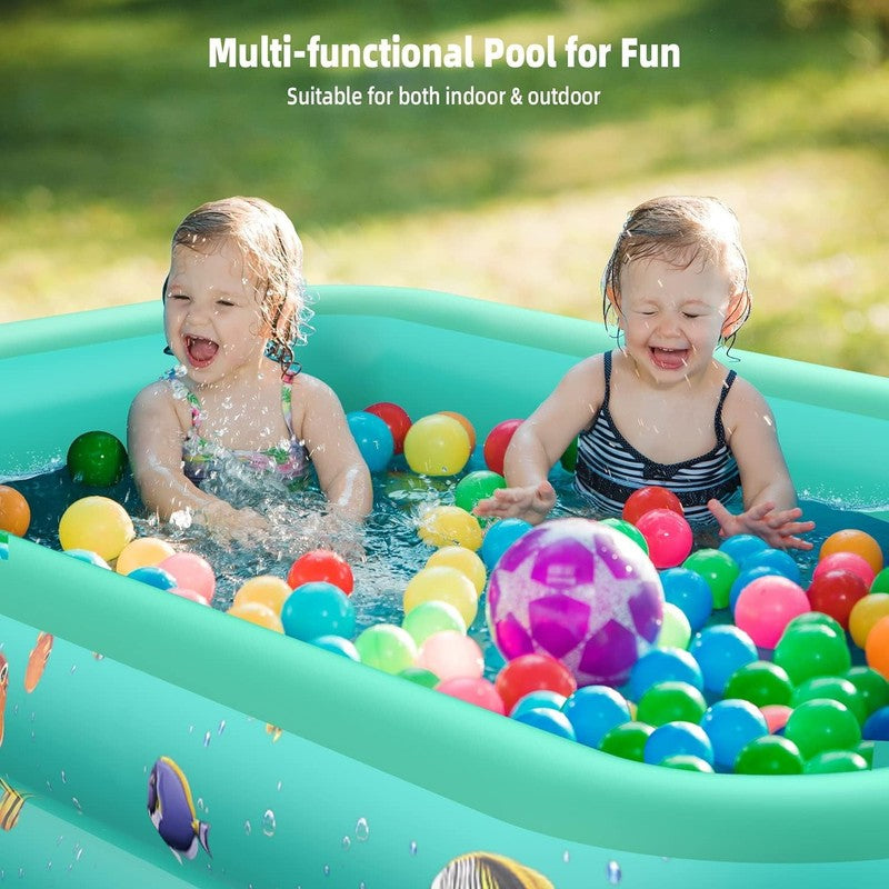 Inflatable Pool, 6.9 X 5 X 1.8 Ft Family Swimming Pools for Kids, Toddlers, Infa1