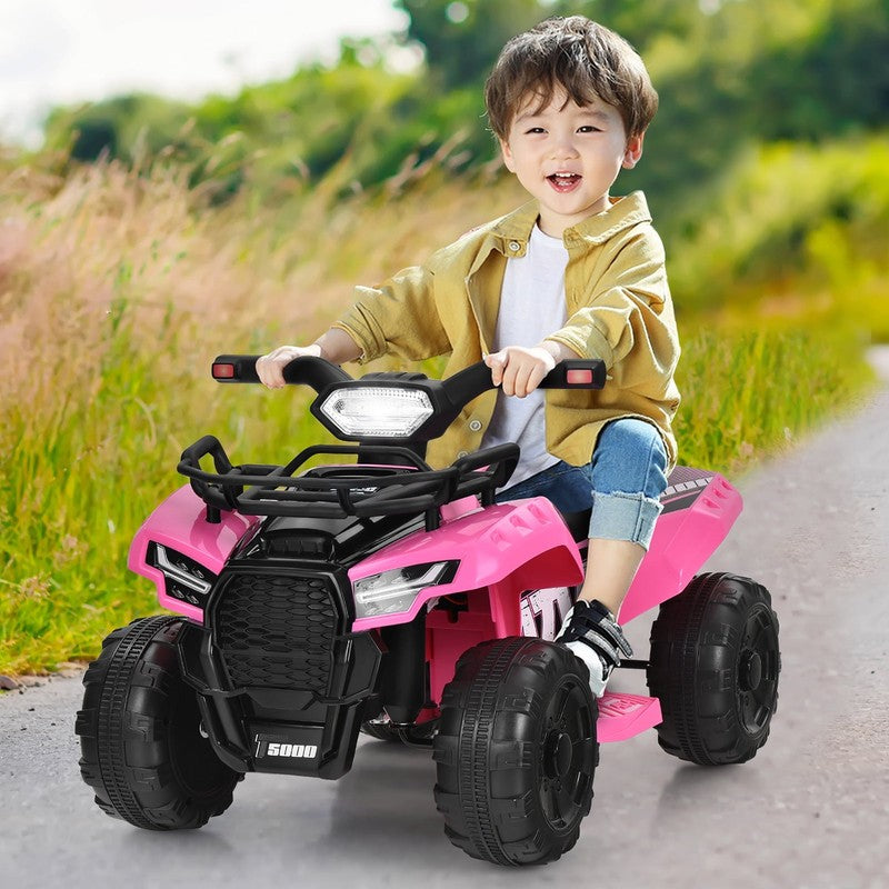 6V Kids ATV Quad Electric Ride on Car Toy Toddler with LED Light MP3 Pink1