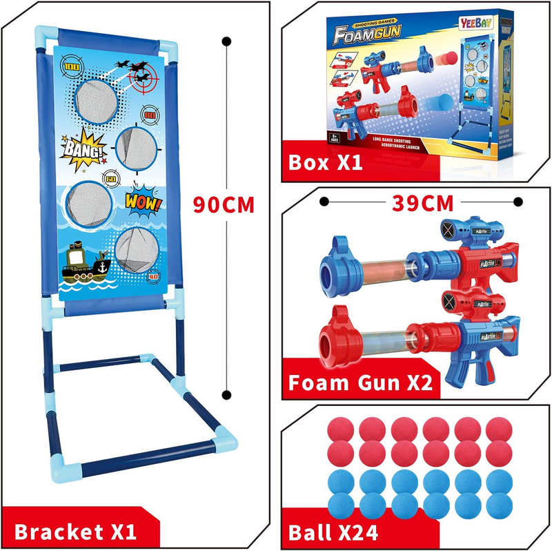 Target Game Set Kids Active Play Scoring Target w/ Soft Foam Balls Toy6