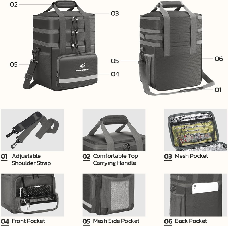 Insulated Lunch Bag for Men Women Leakproof Cooler Lunch Box Tote Portable2