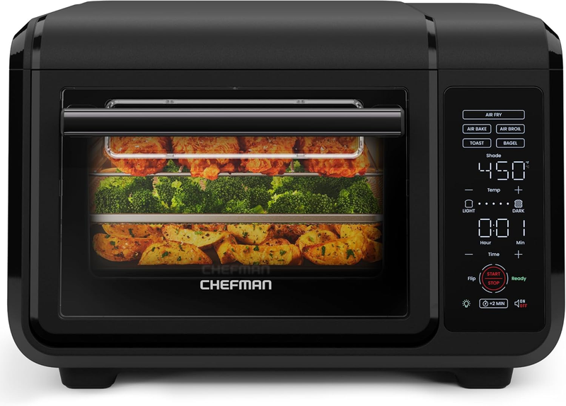 15Qt Air Fryer Toaster Oven, 4 Slice, Bake/Broil/Air Fry/Toast, 450°F Max9
