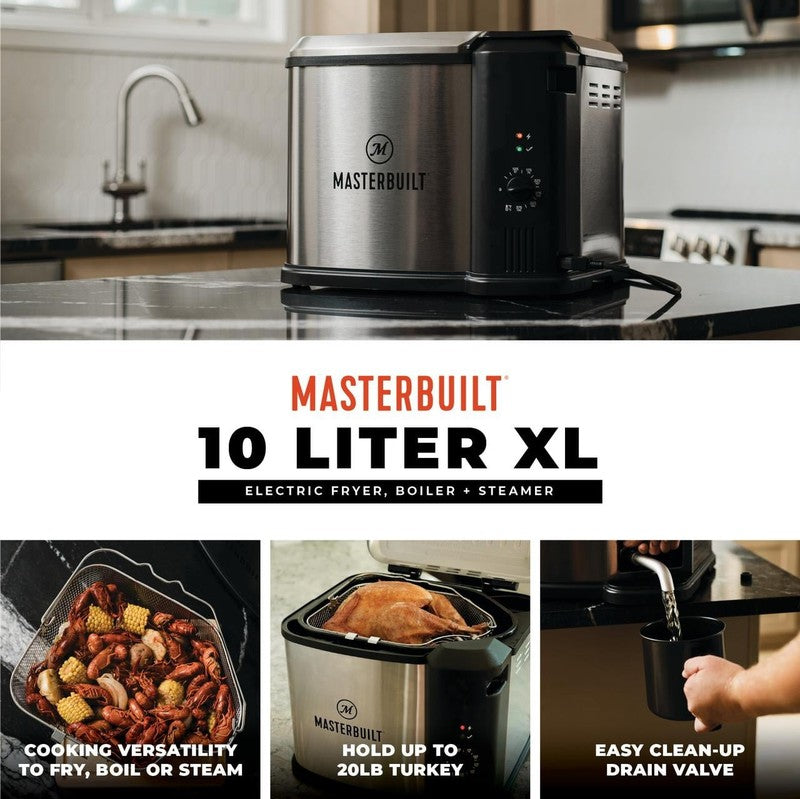10 Liter XL Electric Fryer, Boiler, Steamer2