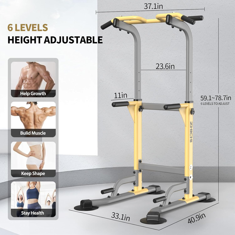 Pull up Dip Station for Home Gym Strength Training Fitness Workout Station Chin 5