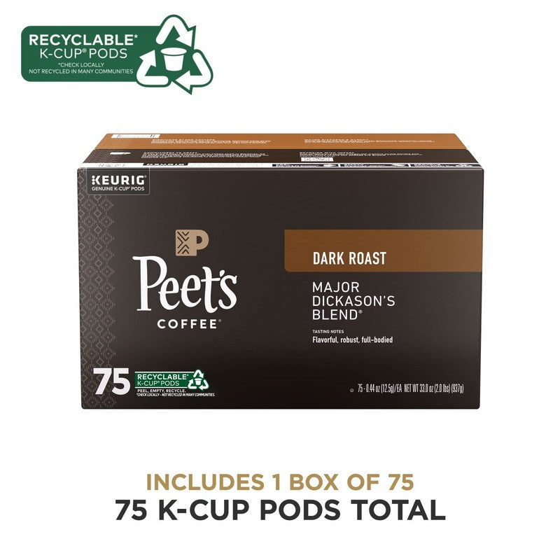 Major Dickason's Dark Roast K-Cup Pods - 75 Count Box1