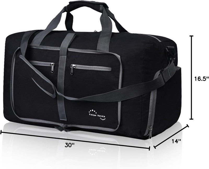 Duffle Bag Shoes Compartment Foldable Travel Waterproof Adjustable Strap Men8