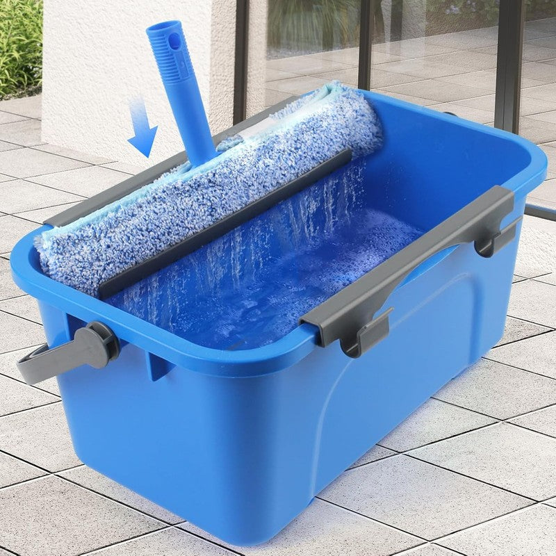 Pro Window Cleaning Kit 3 Gal Bucket 14" Squeegee 15" Scrubber 61" Handle5