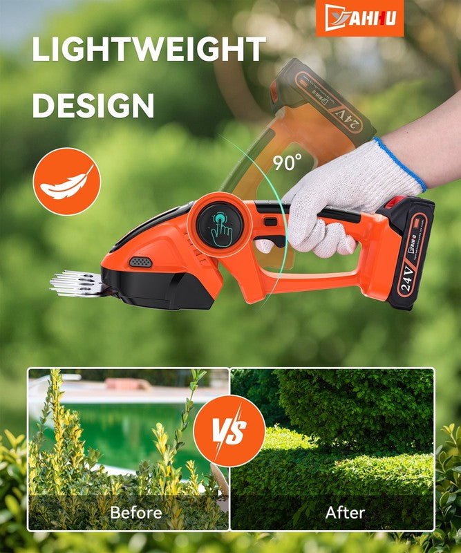 Cordless Hedge Trimmer, 3 in 1 Handheld Electric Grass Trimmer , Trimmer for Bus5
