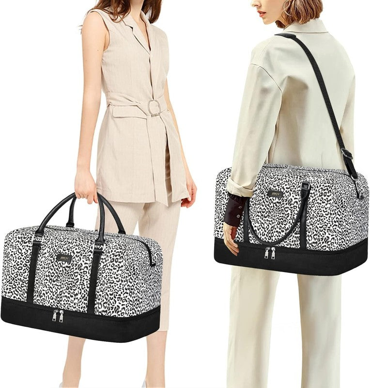 21in Women Weekender Duffle Bag 3Pc Set Carry On Travel Shoe Compartment1
