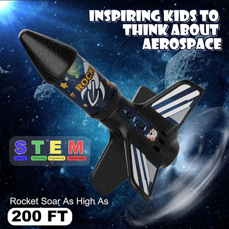Rocket Launcher for Kids, Self Launching Motorized Air Rocket Toy, Outdoor Toys 2