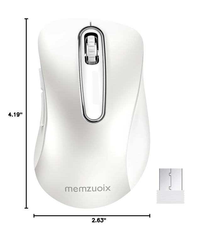 Wireless Optical Mouse 1400 DPI 5 Button Cordless USB Nano Receiver White2