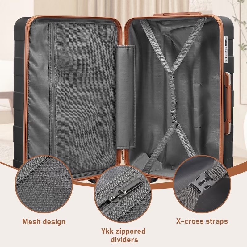 Travel Luggage Set 20in Carry On Duffel Toiletry Bag Black5