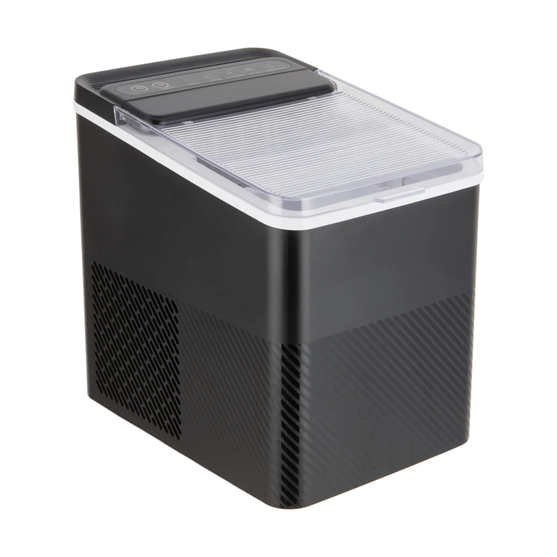 Countertop Ice Maker, Rich Black, 9 Bullet Cubes, 2 Ice Sizes, 26 Lbs/24H with R0
