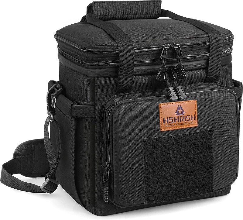 Large Expandable Insulated Lunch Bag Cooler 16L/24 Cans Black0