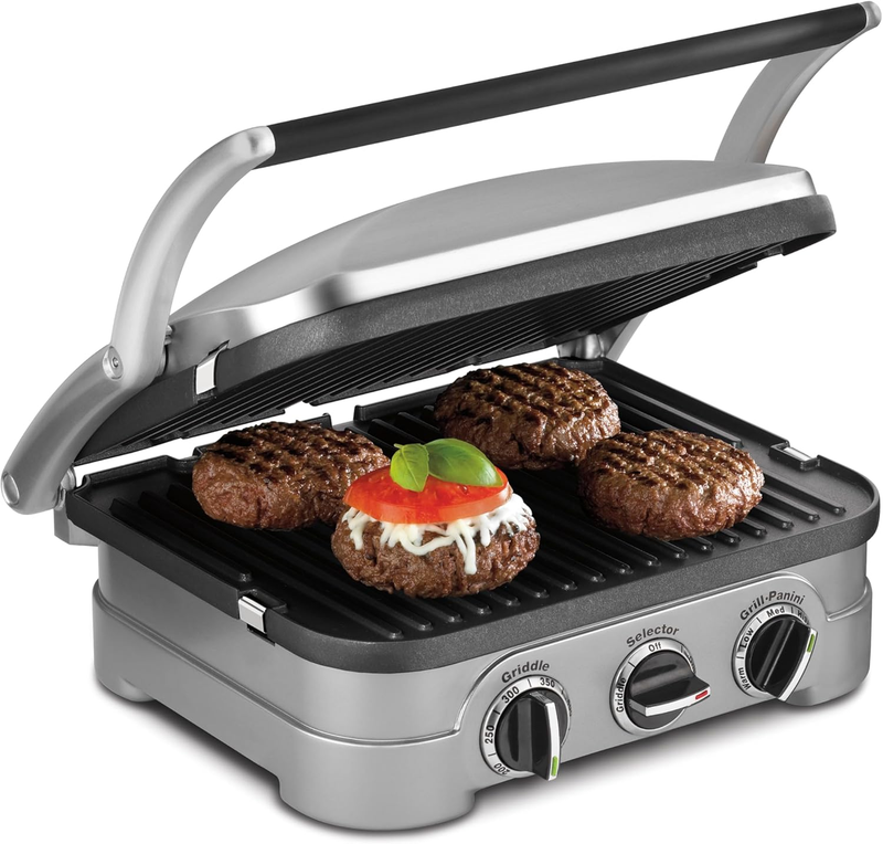 Griddler Indoor Grill, Panini Press, Sandwich Maker & More, 5-In-1 Grilling, Dis11