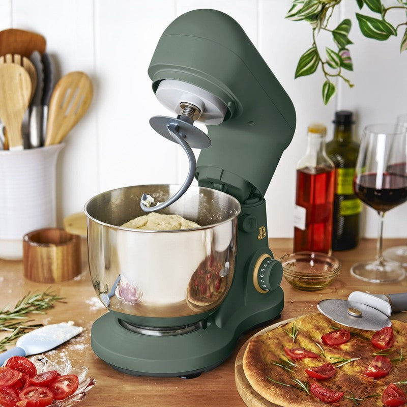 3.5 Qt Stand Mixer Thyme Green w/ Flat Beater Dough Hook & Whisk8