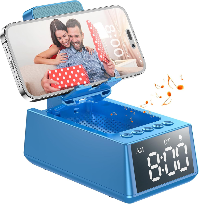 Bluetooth Speaker & Cell Phone Stand, HD Sound, Anti Slip Base, Unique Gift0