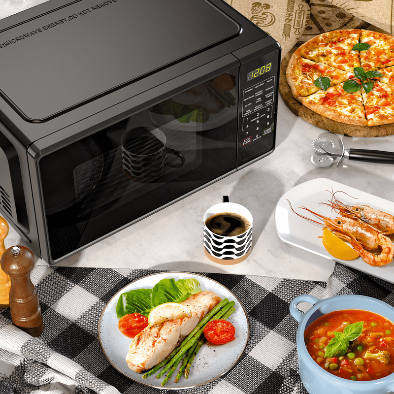 0.7 Cu Ft Countertop Microwave Oven, 700 Watts, Black7