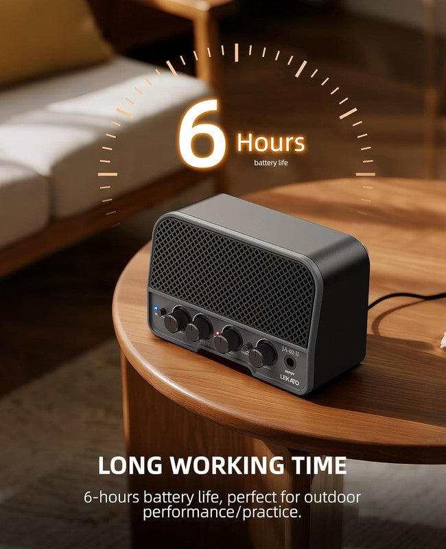 Portable 5W Mini Guitar Amp Rechargeable Electric Practice Amplifier Black2