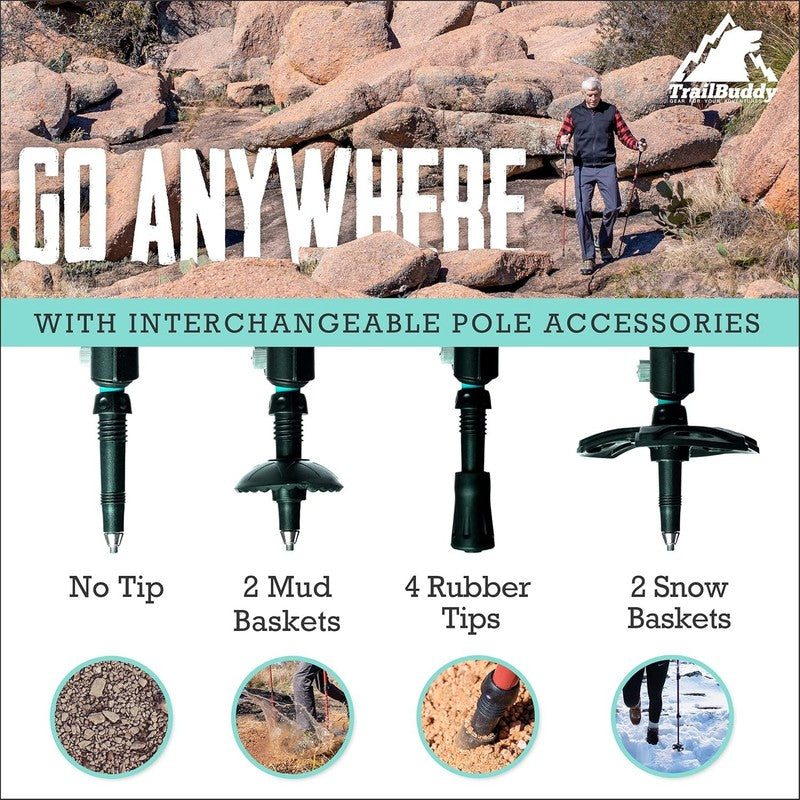Trekking Poles – Lightweight 7075 Aluminum Hiking Poles for Women, Men & Seniors5