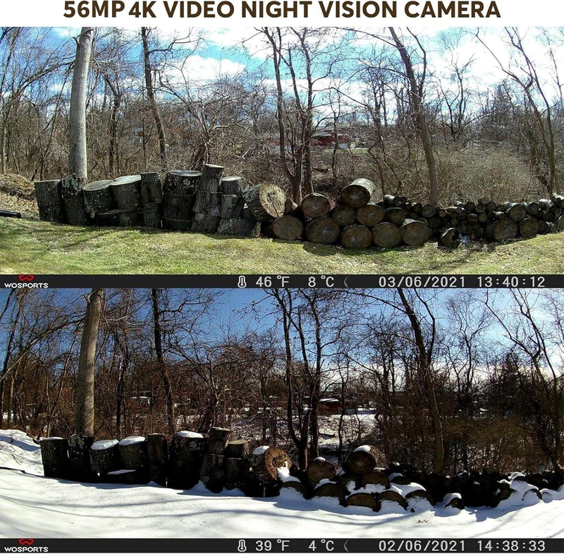 56MP 4K Trail Camera 0.2S Trigger Night Vision IP66 120° Motion Security Cam1