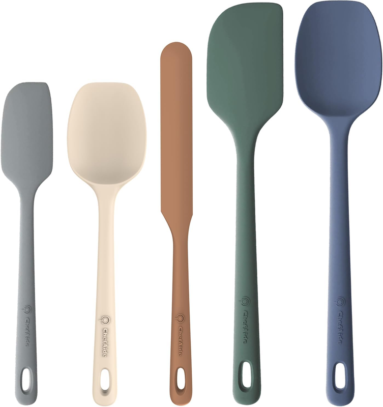 5 Piece Silicone Spatula Set Heat Resistant 600°F Nonstick Cookware9