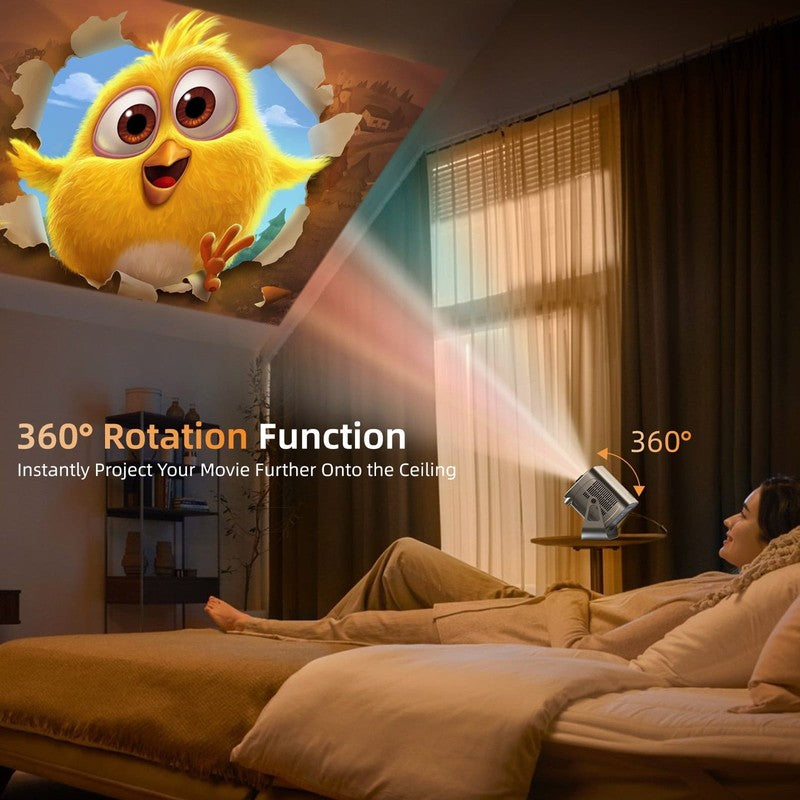 Smart Projector, Native 1080P with 4K Support, Wifi Bluetooth, Auto Focus, Keyst7
