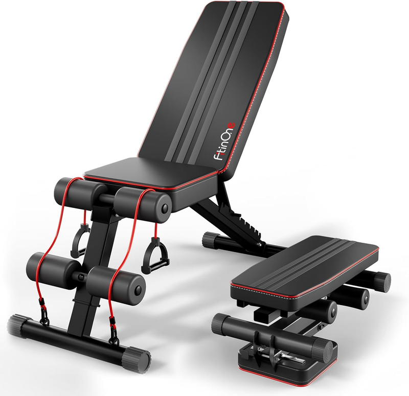 Adjustable Folding Weight Bench 660LB Capacity Home Gym Full Body Workout0