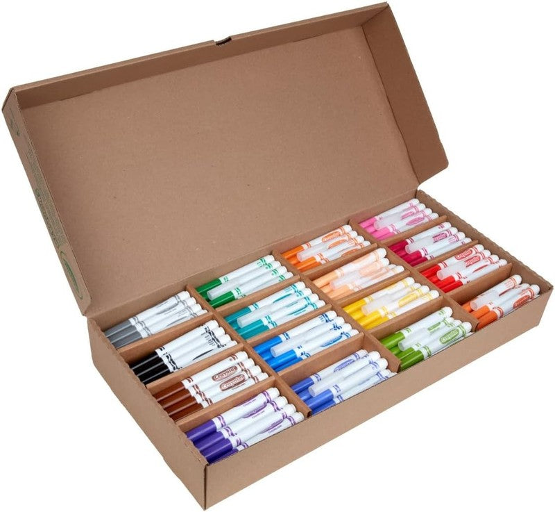 Bulk Broad Line Markers Classpack (256 Ct) - Essential School Art Supplies2