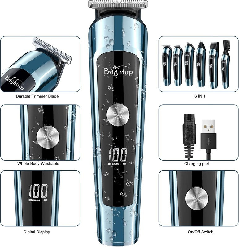 Waterproof Beard Trimmer for Men with LED Display & Cordless Grooming Kit4