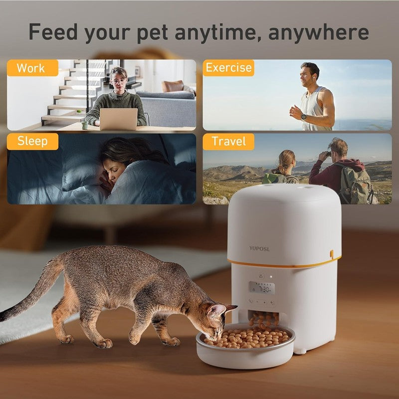 Automatic Cat Feeder 2L, Timed Pet Food Dispenser with 180 Day Battery Life9