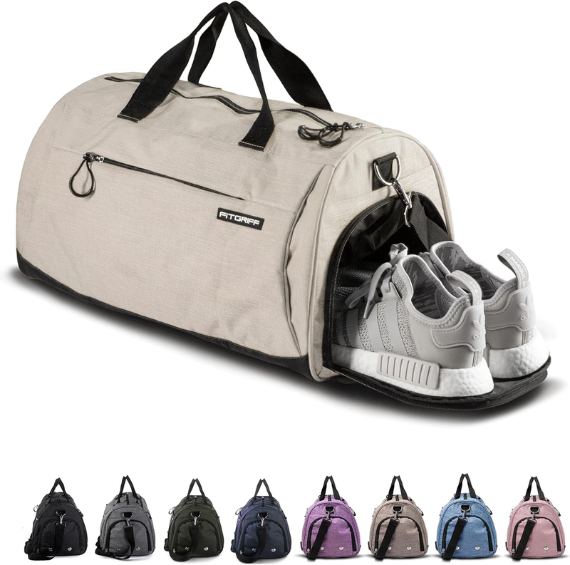 Gym Bag Men Women Duffle w/ Shoe Wet Compartment Fitness Travel Bag0