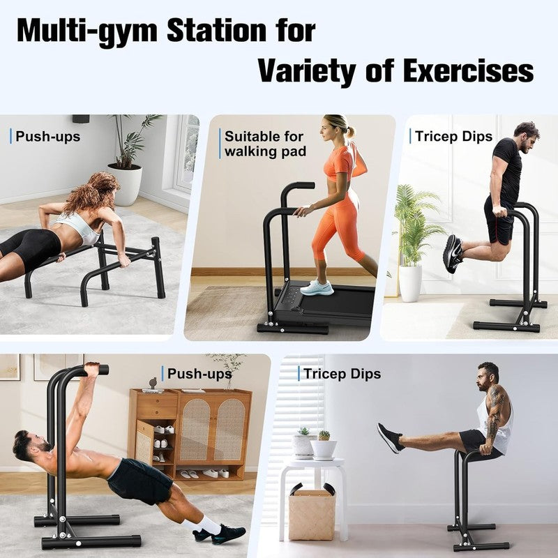 Heavy Duty Dip Station Parallette Push Up & Dip Stands Fitness Workout Bar6