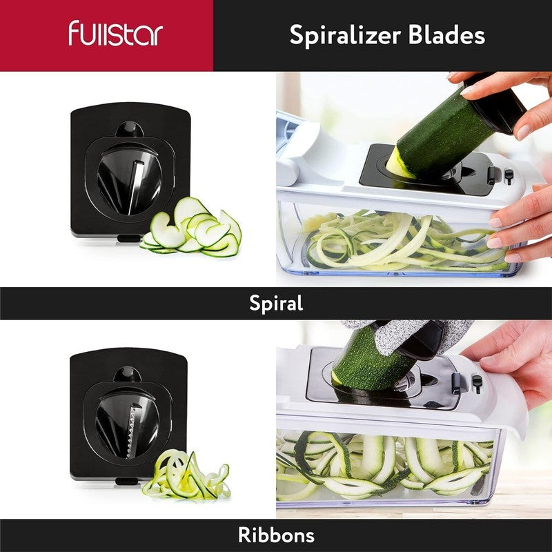 Vegetable Chopper and Spiralizer - Food Chopper with Container - White4