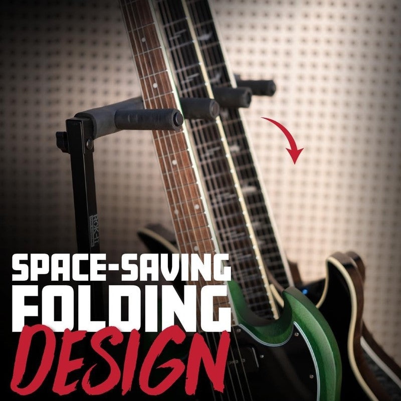 Rok It Collapsible Folding Guitar Rack Stand for 3 Guitars – Fits Acoustic, Elec4