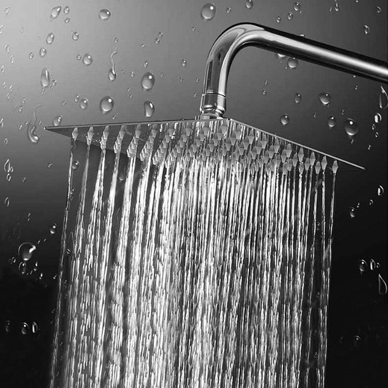 8" Chrome Rainfall Shower Head High Pressure Stainless Steel Square6