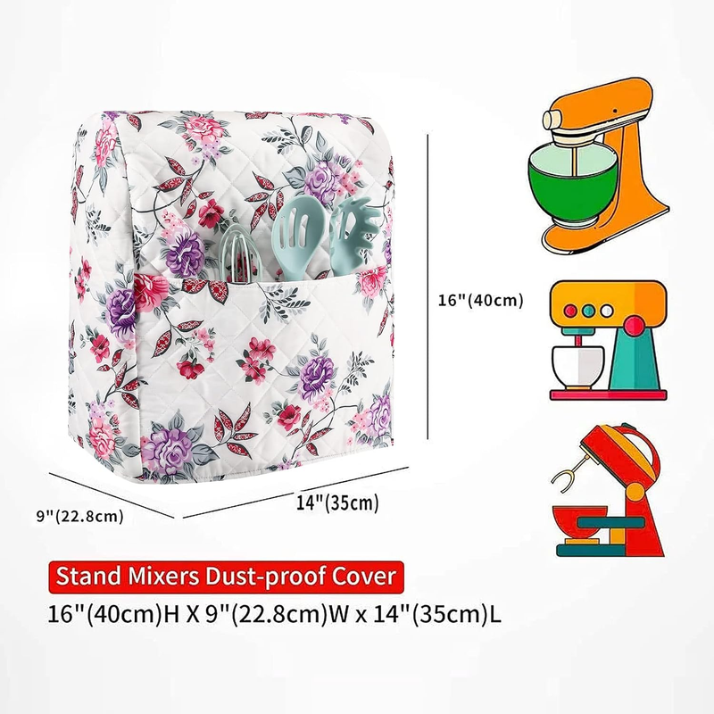 KitchenAid Stand Mixer Cover 5 8 Qt Dust Cover w/ Storage Pockets1