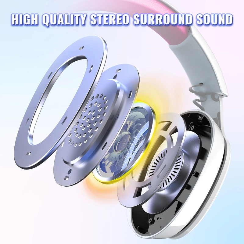 Wireless Gaming Headset PS5 PC Switch Mac Bluetooth 2.4GHz Noise Mic4