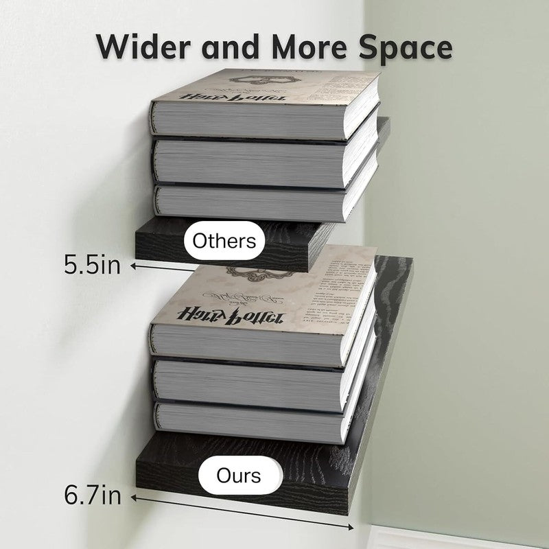 Floating Shelves for Wall, Wall Mounted Rustic Wood Shelves for Home2