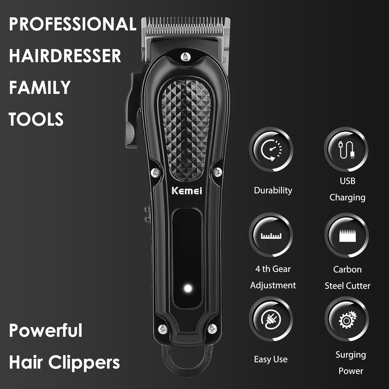 Hair Clippers for Men, Professional Barber Clipper for Hair Cutting Cordless & C4