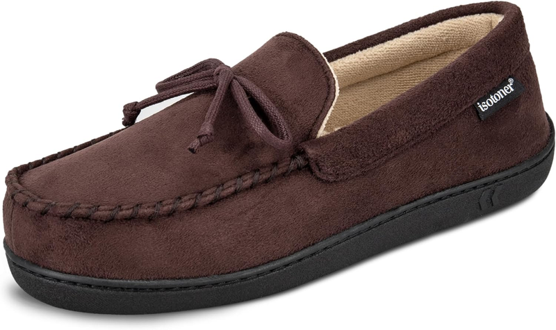 Men’s Microsuede Moccasin Slippers Memory Foam Slip On Indoor Outdoor11