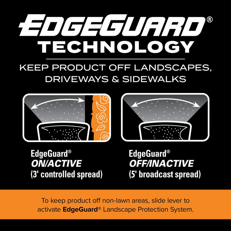Turf Builder Edgeguard Mini Broadcast Spreader for Seed, Weed and Feed, Fertiliz8