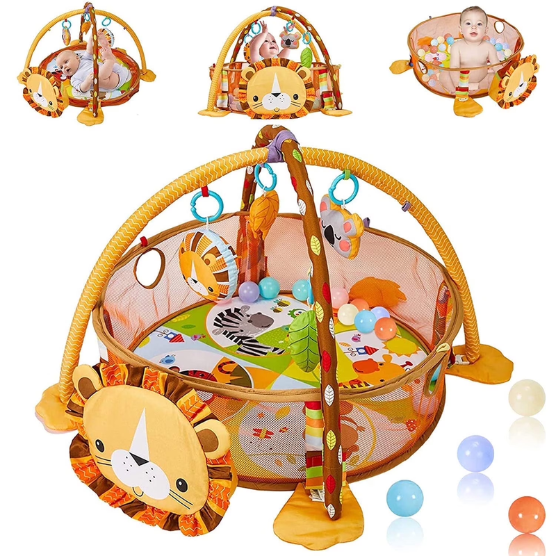 3 in 1 Baby Gym Play Mat Activity Ocean Ball Sensory Toys Gift 0 36M8