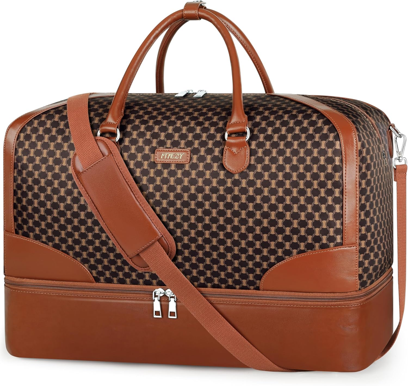Women Weekender Travel Duffel Bag Carry On w/ Shoe Compartment Large Nylon Tote6