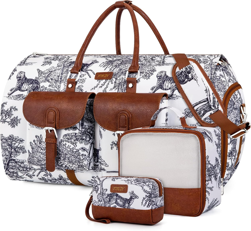 Garment Duffel Bag Travel Convertible Carry On Weekender w/ Shoe Pouch 3Pc Set8