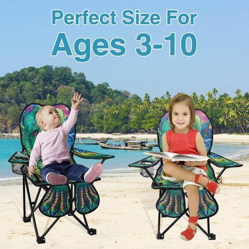 Kids Outdoor Folding Camping & Lawn Chair w/ Cup Holder & Carry Bag6