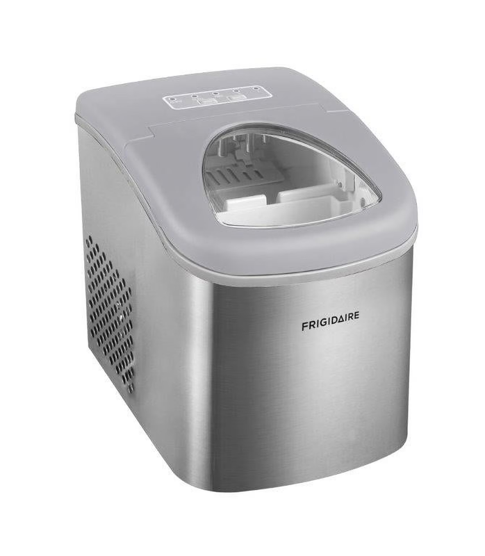 Countertop Ice Maker with Stainless Steel Finish, Quick Bullet Shaped Ice 26 Lbs0
