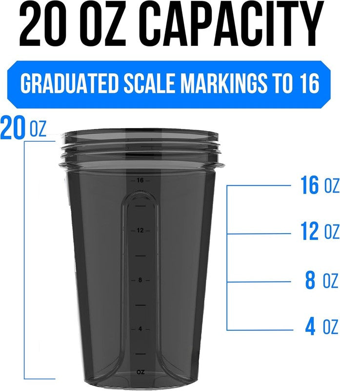  6 PACK  20 Oz Protein Shaker Bottle for Protein Mixes   6X Wire Whisk | Leak Pr3