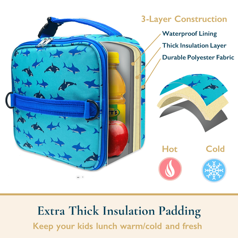 Lunch Bag for Kids – Insulated Lunch Box for Girls and Boys, Cute Reusable Coole2